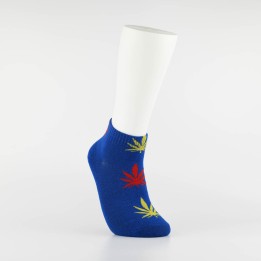 Kojinės vyrams itin trumpos "Weed" (mėlyna/marga)