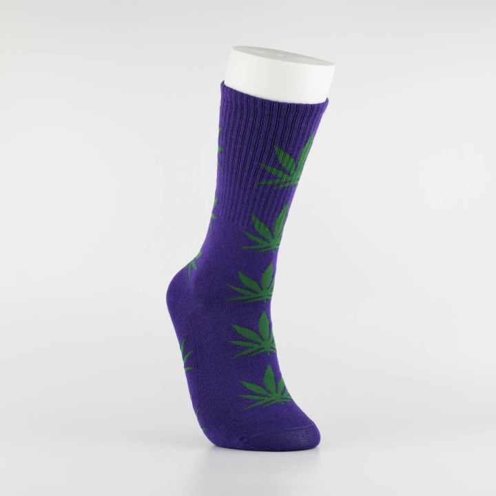 Kojinės vyrams "Weed" (violetinė/žalia)