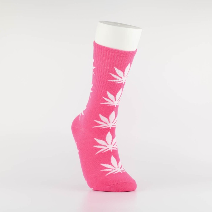 Kojinės vyrams "Weed" (rožinė/balta)
