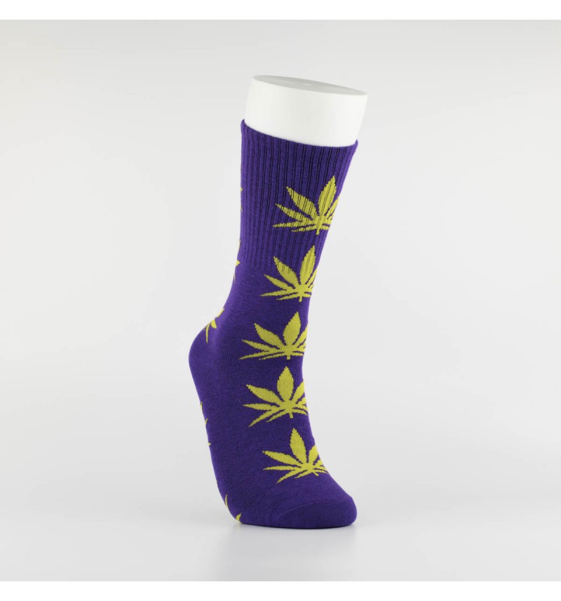 Kojinės vyrams "Weed" (violetinė/salotinė)