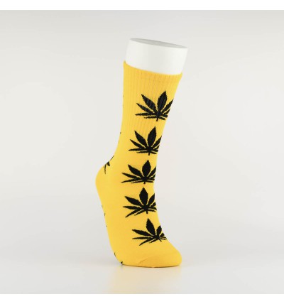Kojinės vyrams "Weed" (geltona/juoda)
