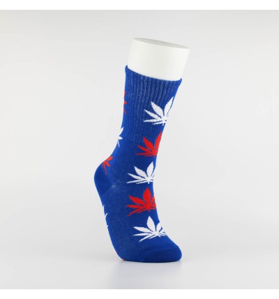 Kojinės vyrams "Weed" (mėlyna/balta/raudona)