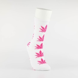 Kojinės vyrams "Weed" (balta/rožinė)