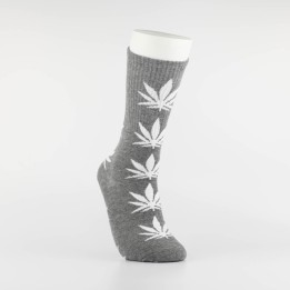 Kojinės vyrams "Weed" (pilka/balta)