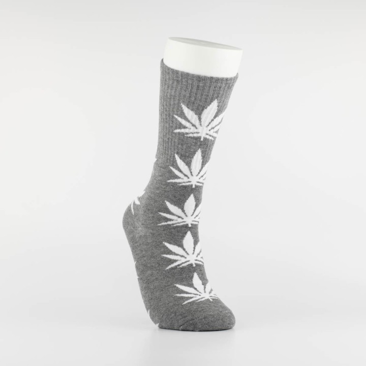 Kojinės vyrams "Weed" (pilka/balta)