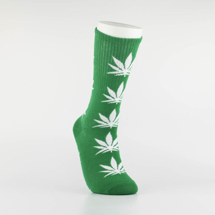 Kojinės vyrams "Weed" (žalia/balta)