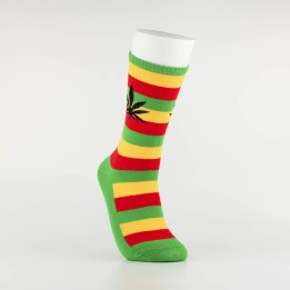 Kojinės vyrams "Weed" (žalia/geltona/raudona)