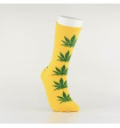Kojinės vyrams "Weed" (geltona/žalia)