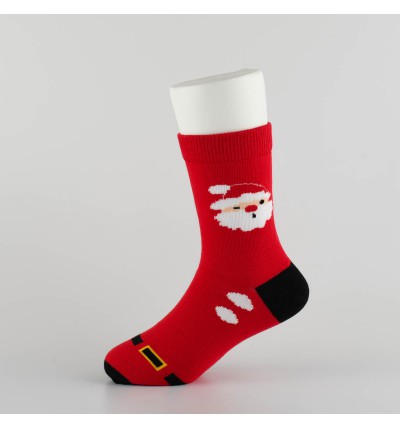 Šventinės kojinės vaikams "Kalėdų senelis" (raudona/juoda)