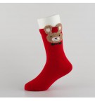 Šventinės kojinės vaikams "Kalėdų kiškutis" (raudona)