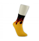 Spalvotos kojinės "FIRE" (geltona/juoda)