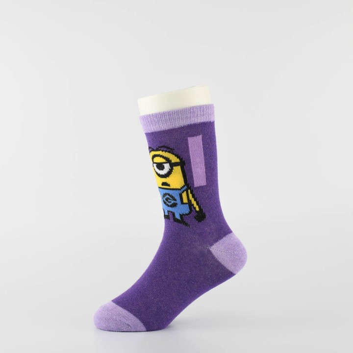 Kojinės mergaitėms "Minimukai" (3 poros, ružava/violetinė)