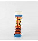 Vaikiškos kojinės "Minimukai" (3 poros, mėlyna/raudona)