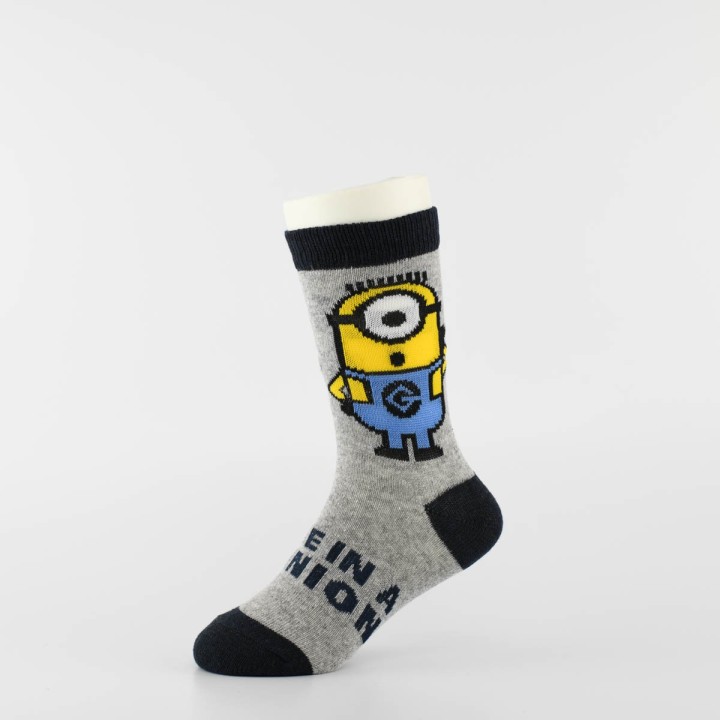 Vaikiškos kojinės "Minimukai" (3 poros, pilka/mėlyna)