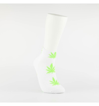 Kojinės vyrams itin trumpos "Weed" (balta/salotinė)